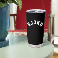 Uncles Tumbler Cup Pregnancy Announcement Gifts For Uncle Retro Upside Down Text