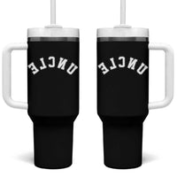 Uncles Tumbler With Handle Pregnancy Announcement Gifts For Uncle Retro Upside Down Text
