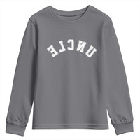 Uncles Youth Sweatshirt Pregnancy Announcement Gifts For Uncle Retro Upside Down Text