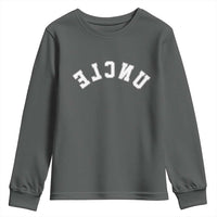 Uncles Youth Sweatshirt Pregnancy Announcement Gifts For Uncle Retro Upside Down Text