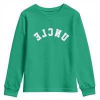 Uncles Youth Sweatshirt Pregnancy Announcement Gifts For Uncle Retro Upside Down Text