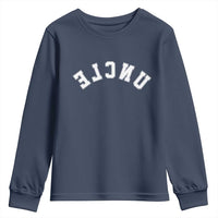 Uncles Youth Sweatshirt Pregnancy Announcement Gifts For Uncle Retro Upside Down Text