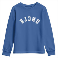 Uncles Youth Sweatshirt Pregnancy Announcement Gifts For Uncle Retro Upside Down Text