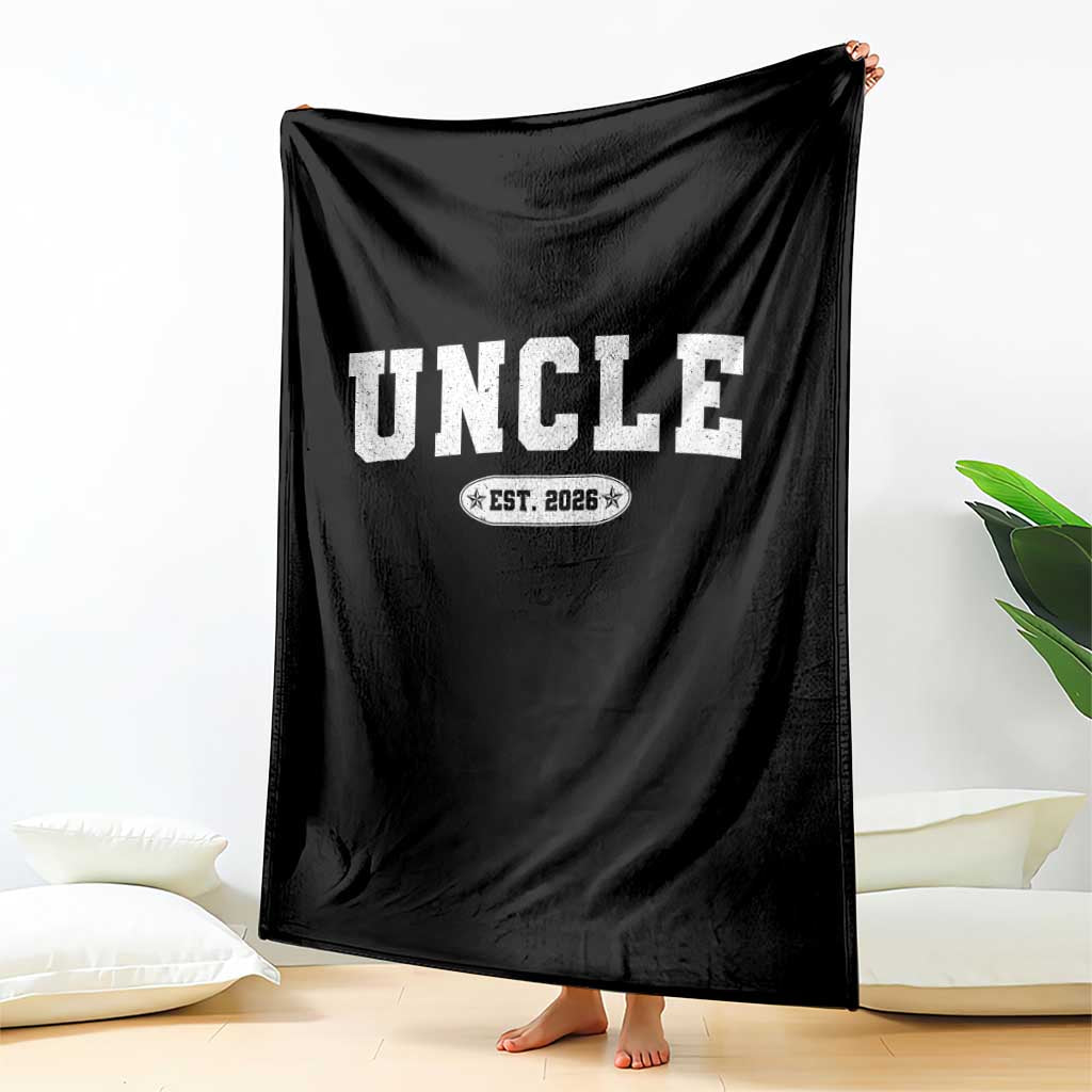 Promoted To Uncle Est 2026 Throw Blanket New Uncle Gift