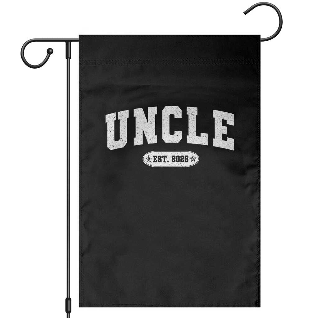 Promoted To Uncle Est 2026 Garden Flag New Uncle Gift