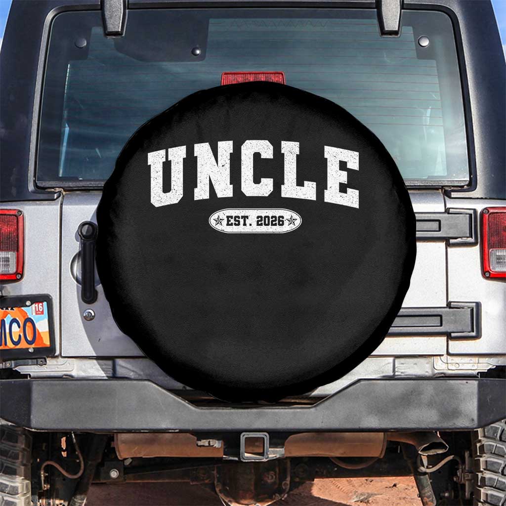 Promoted To Uncle Est 2026 Spare Tire Cover New Uncle Gift