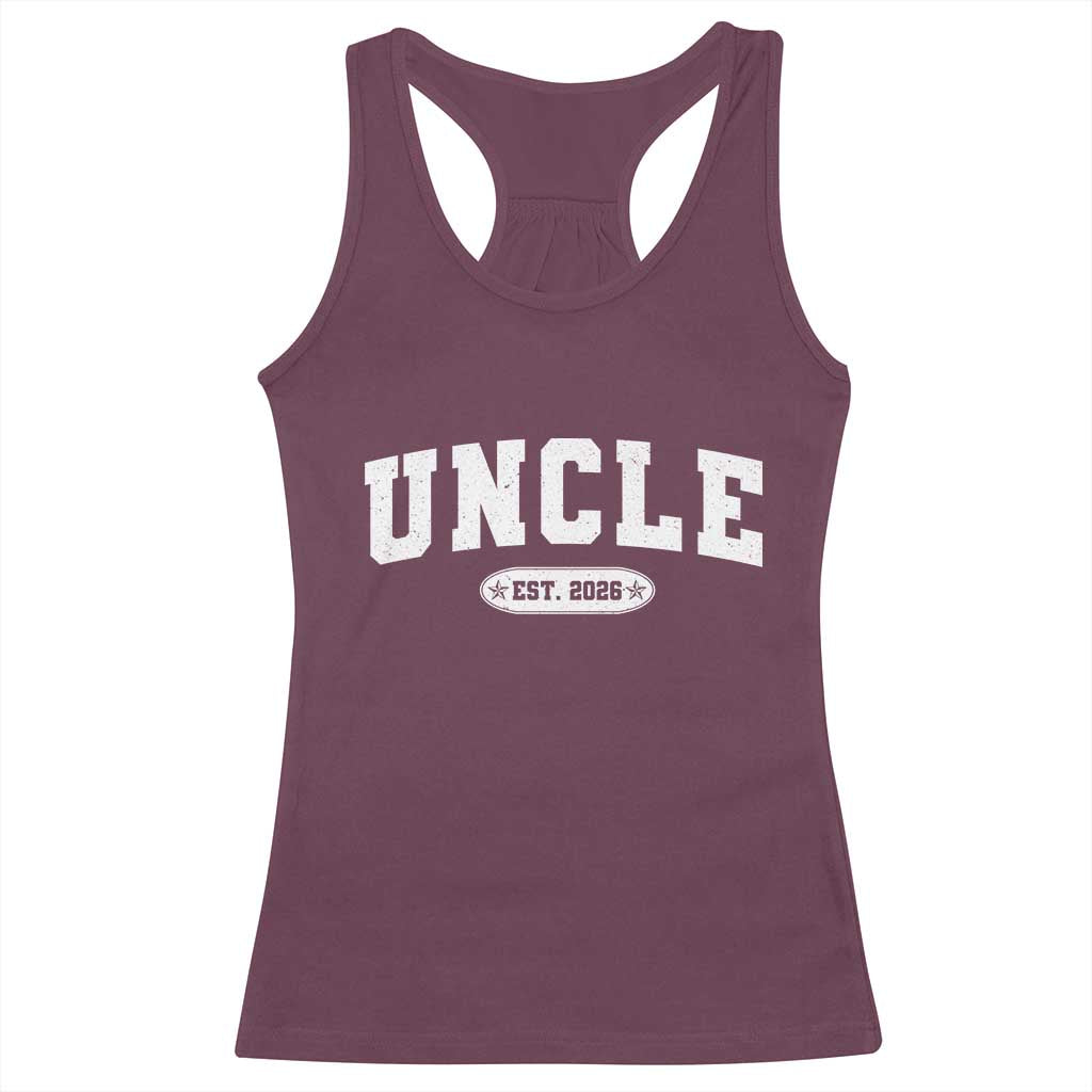 Promoted To Uncle Est 2026 Racerback Tank Top New Uncle Gift