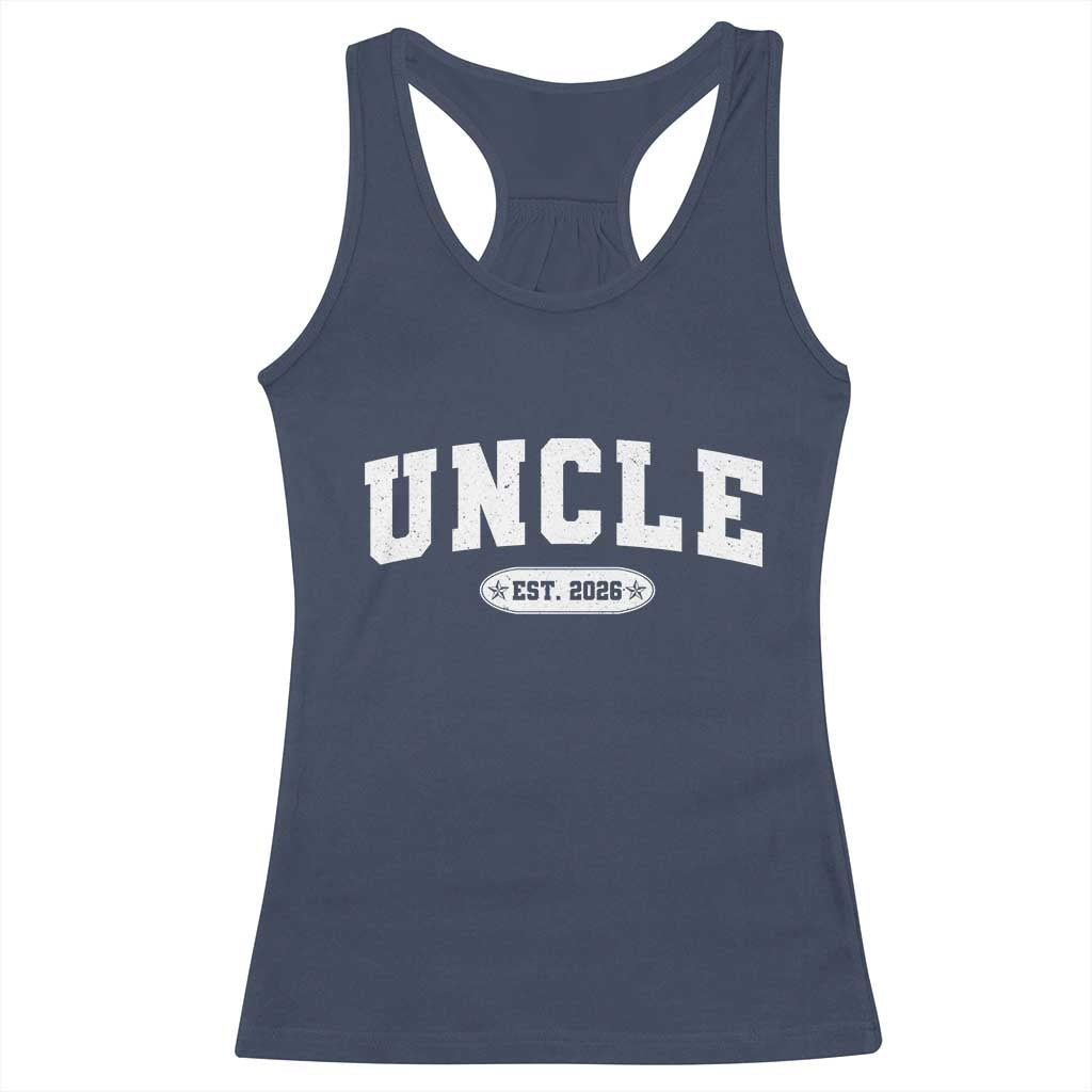 Promoted To Uncle Est 2026 Racerback Tank Top New Uncle Gift