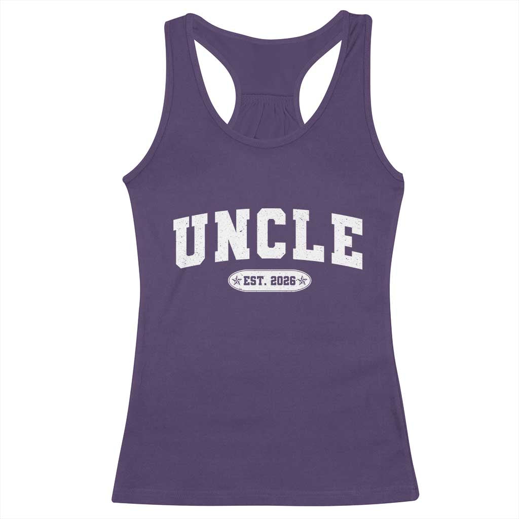 Promoted To Uncle Est 2026 Racerback Tank Top New Uncle Gift