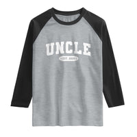 Promoted To Uncle Est 2026 Raglan Shirt New Uncle Gift