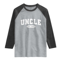 Promoted To Uncle Est 2026 Raglan Shirt New Uncle Gift