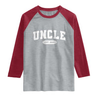 Promoted To Uncle Est 2026 Raglan Shirt New Uncle Gift