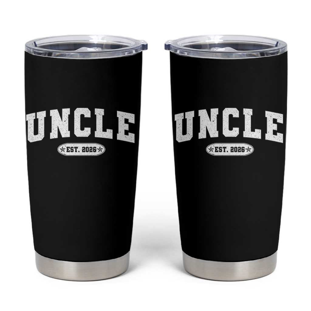Promoted To Uncle Est 2026 Tumbler Cup New Uncle Gift