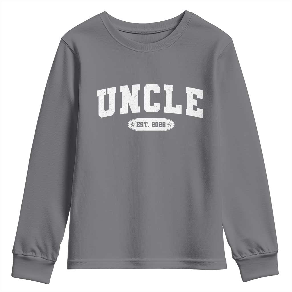 Promoted To Uncle Est 2026 Youth Sweatshirt New Uncle Gift