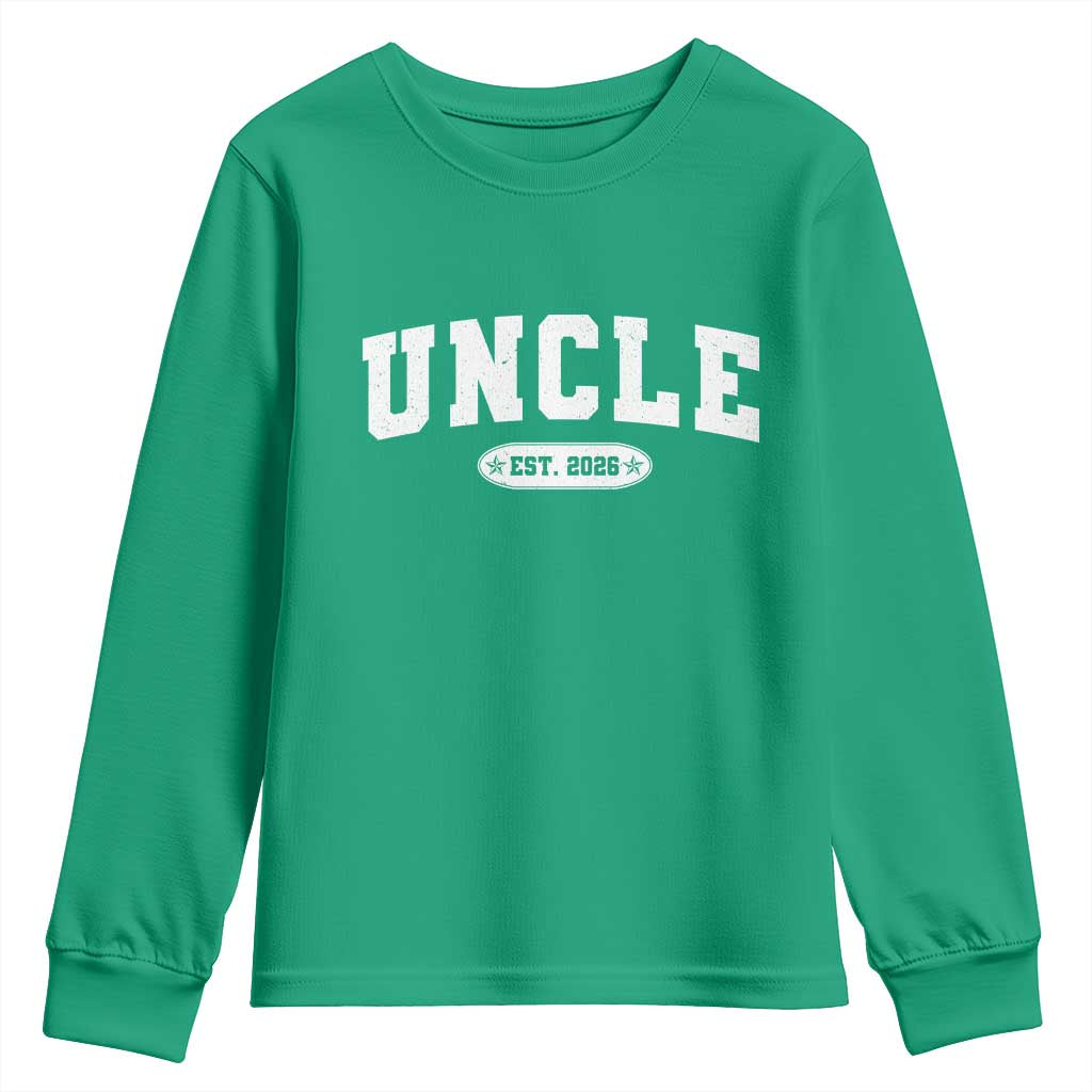 Promoted To Uncle Est 2026 Youth Sweatshirt New Uncle Gift