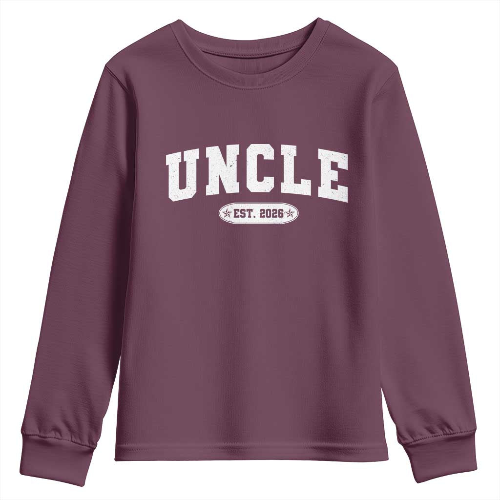Promoted To Uncle Est 2026 Youth Sweatshirt New Uncle Gift