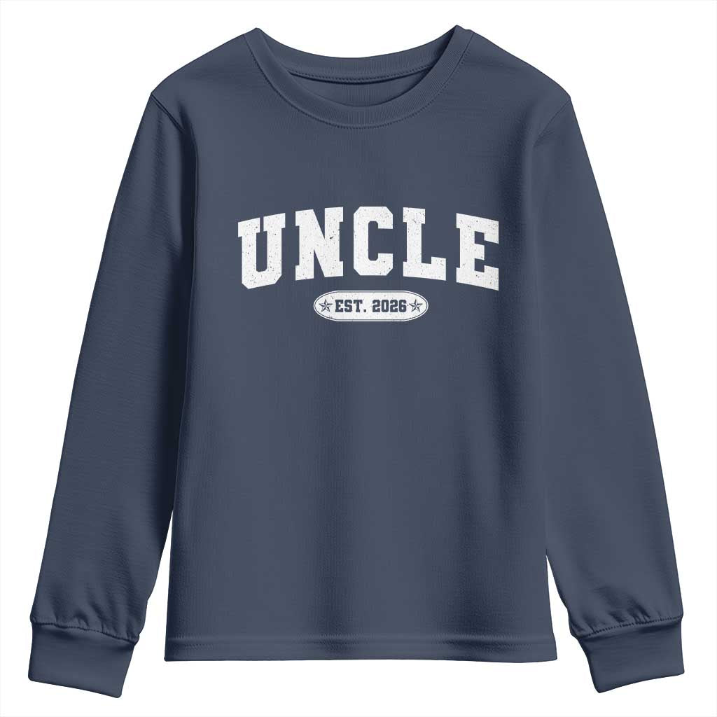 Promoted To Uncle Est 2026 Youth Sweatshirt New Uncle Gift