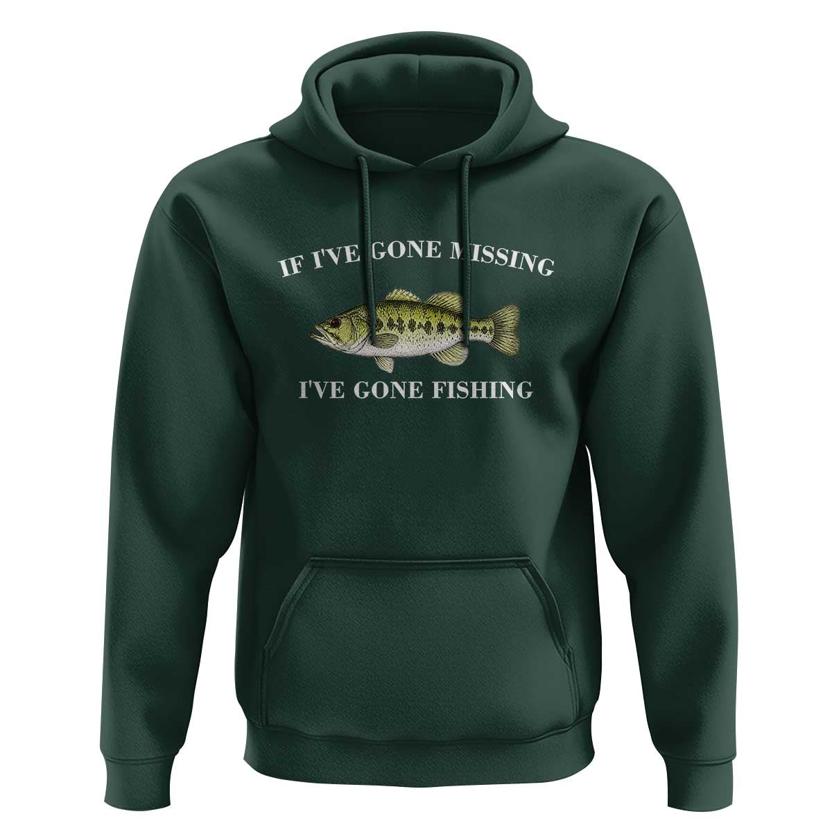 Funny Bass Fishing Hoodie Largemouth Bass Anglers Outdoor Lovers