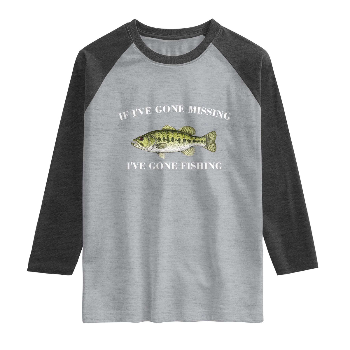 Funny Bass Fishing Raglan Shirt Largemouth Bass Anglers Outdoor Lovers