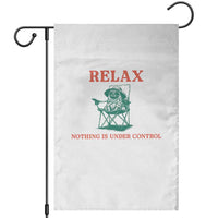 Chill Pug Garden Flag Vintage Dog Lovers Relax Nothing Is Under Control Summer Chilling Vibes