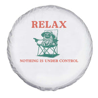 Chill Pug Spare Tire Cover Vintage Dog Lovers Relax Nothing Is Under Control Summer Chilling Vibes