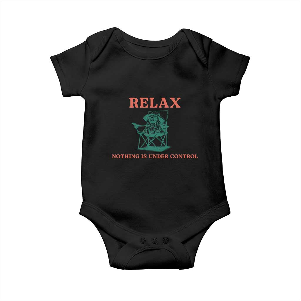 Chill Pug Baby Onesie Vintage Dog Lovers Relax Nothing Is Under Control Summer Chilling Vibes