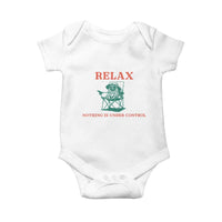 Chill Pug Baby Onesie Vintage Dog Lovers Relax Nothing Is Under Control Summer Chilling Vibes