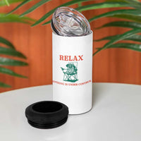 Chill Pug 4 in 1 Can Cooler Tumbler Vintage Dog Lovers Relax Nothing Is Under Control Summer Chilling Vibes
