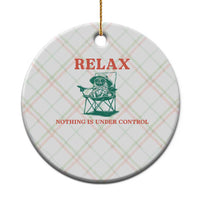 Chill Pug Ceramic Ornament Vintage Dog Lovers Relax Nothing Is Under Control Summer Chilling Vibes