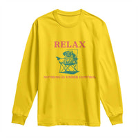 Chill Pug Long Sleeve Shirt Vintage Dog Lovers Relax Nothing Is Under Control Summer Chilling Vibes