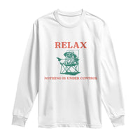 Chill Pug Long Sleeve Shirt Vintage Dog Lovers Relax Nothing Is Under Control Summer Chilling Vibes