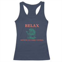 Chill Pug Racerback Tank Top Vintage Dog Lovers Relax Nothing Is Under Control Summer Chilling Vibes