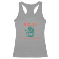 Chill Pug Racerback Tank Top Vintage Dog Lovers Relax Nothing Is Under Control Summer Chilling Vibes