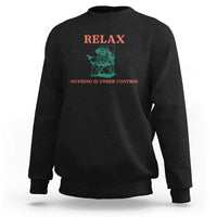 Chill Pug Sweatshirt Vintage Dog Lovers Relax Nothing Is Under Control Summer Chilling Vibes