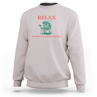 Chill Pug Sweatshirt Vintage Dog Lovers Relax Nothing Is Under Control Summer Chilling Vibes