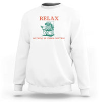Chill Pug Sweatshirt Vintage Dog Lovers Relax Nothing Is Under Control Summer Chilling Vibes