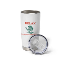 Chill Pug Tumbler Cup Vintage Dog Lovers Relax Nothing Is Under Control Summer Chilling Vibes