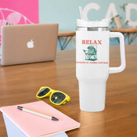 Chill Pug Tumbler With Handle Vintage Dog Lovers Relax Nothing Is Under Control Summer Chilling Vibes