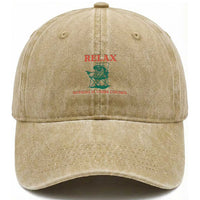 Chill Pug Washed Cotton Baseball Cap Vintage Dog Lovers Relax Nothing Is Under Control Summer Chilling Vibes
