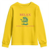Chill Pug Youth Sweatshirt Vintage Dog Lovers Relax Nothing Is Under Control Summer Chilling Vibes