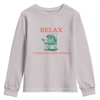 Chill Pug Youth Sweatshirt Vintage Dog Lovers Relax Nothing Is Under Control Summer Chilling Vibes