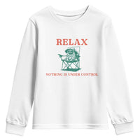 Chill Pug Youth Sweatshirt Vintage Dog Lovers Relax Nothing Is Under Control Summer Chilling Vibes
