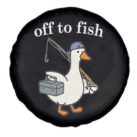 Funny Goose Fishing Spare Tire Cover Off to Fish Cute Waterfowl Angler Gift for Fishing Lovers