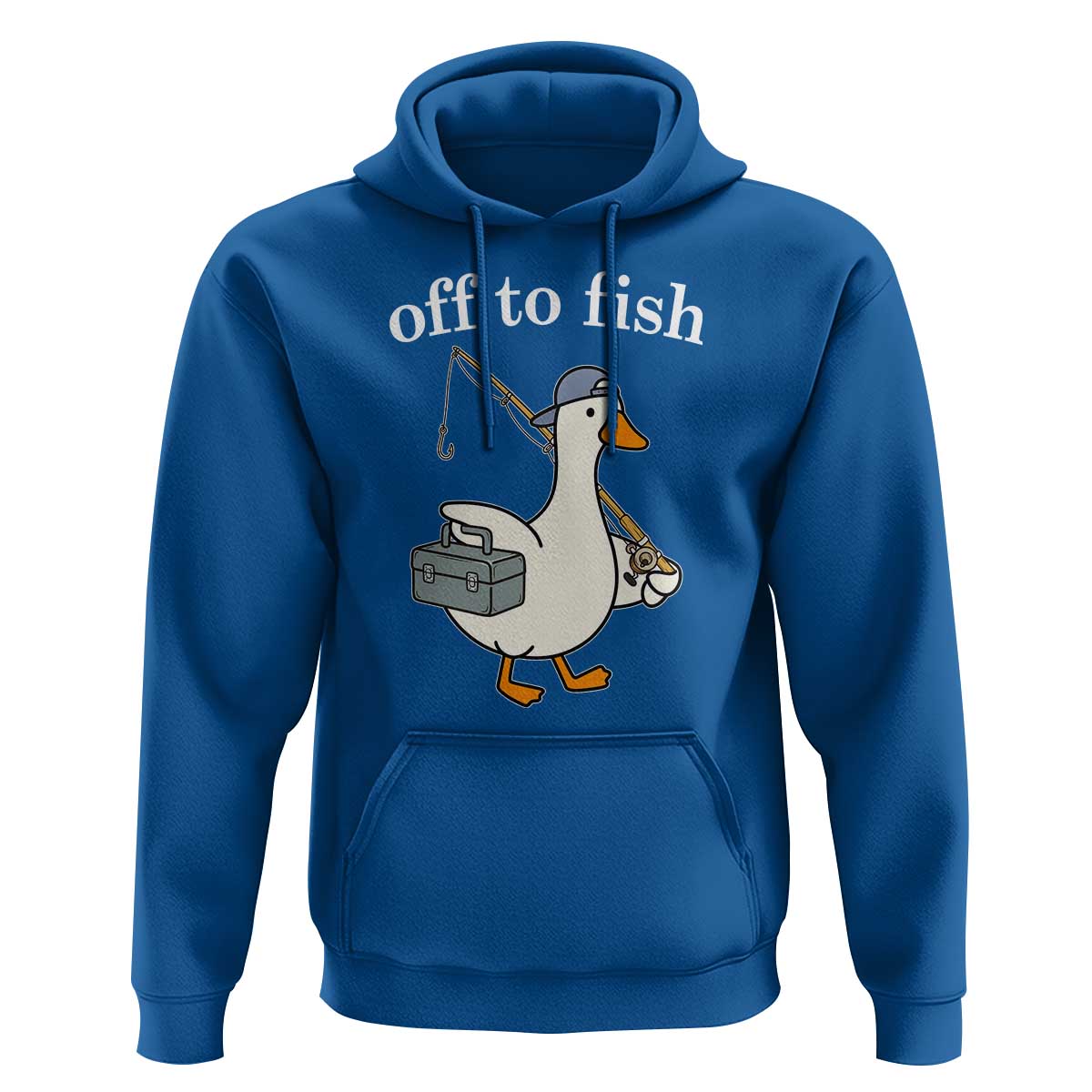 Funny Goose Fishing Hoodie Off to Fish Cute Waterfowl Angler Gift for Fishing Lovers