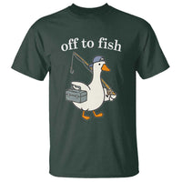 Funny Goose Fishing T Shirt Off to Fish Cute Waterfowl Angler Gift for Fishing Lovers