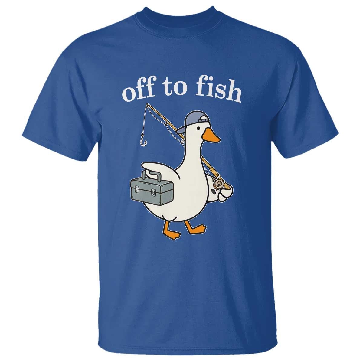 Funny Goose Fishing T Shirt Off to Fish Cute Waterfowl Angler Gift for Fishing Lovers