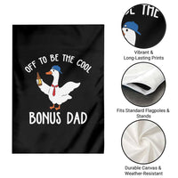 Funny Stepdad Silly Goose Garden Flag Off To Be The Cool Bonus Dad