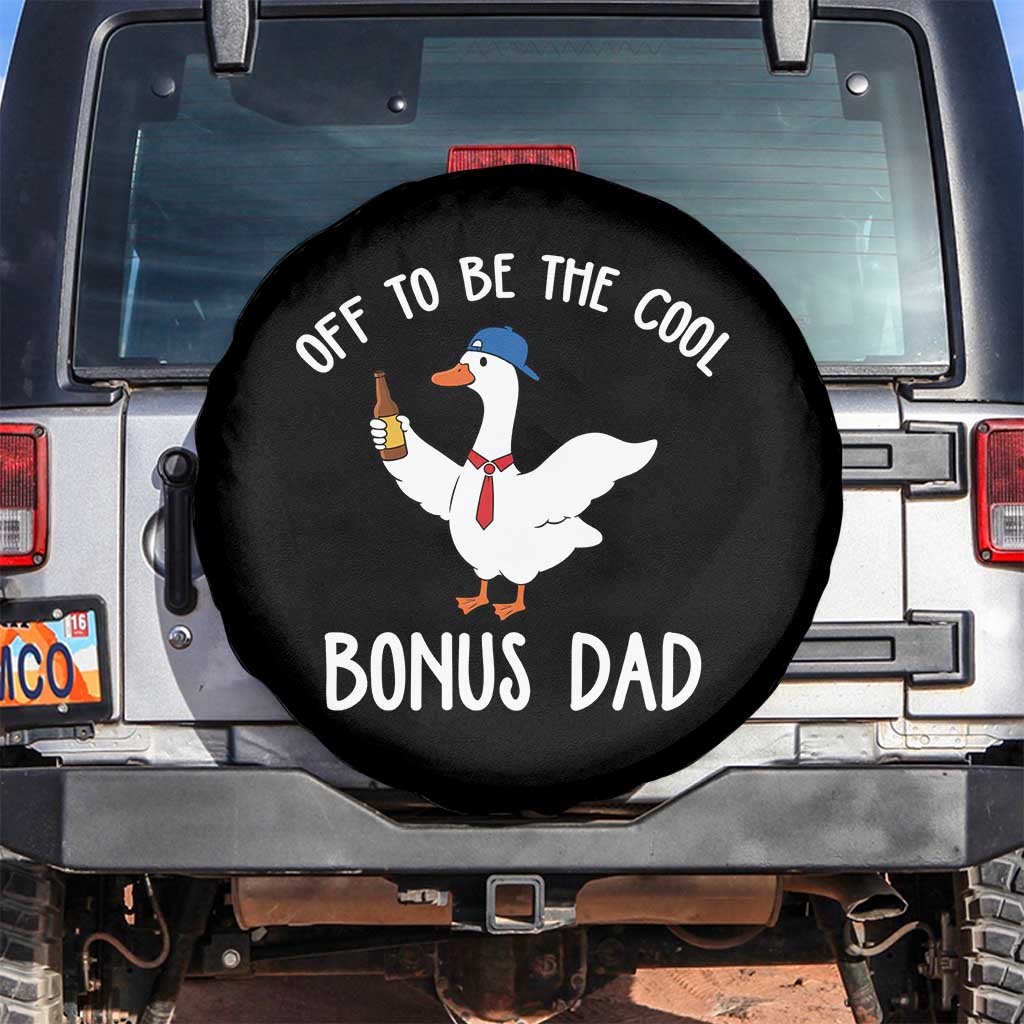 Funny Stepdad Silly Goose Spare Tire Cover Off To Be The Cool Bonus Dad