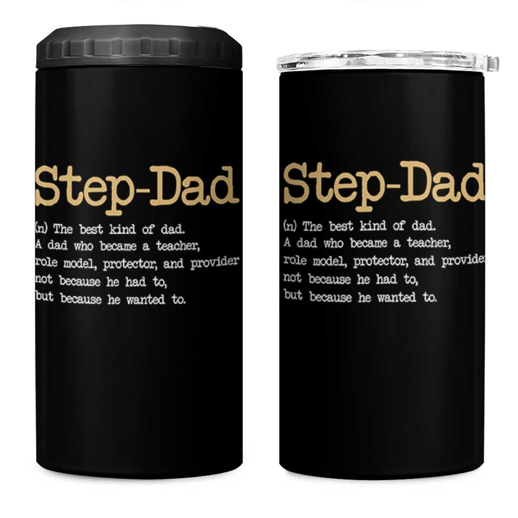 Stepdad Gifts 4 in 1 Can Cooler Tumbler Step Dad Definition Bonus Dad Fathers Day