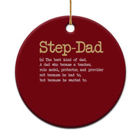 Stepdad Gifts Ceramic Ornament Step Dad Definition Bonus Dad Fathers Day